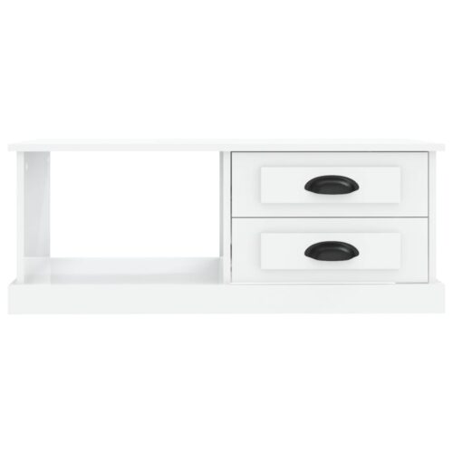 Coffee Table High Gloss White 90x50x35cm Engineered Wood - Image 6
