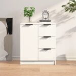 Sideboard White 60x30x70cm Engineered Wood