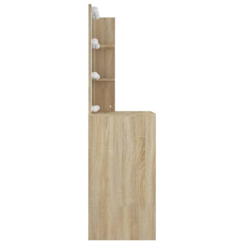 Dressing Table with LED Sonoma Oak 60x40x140cm - Image 6