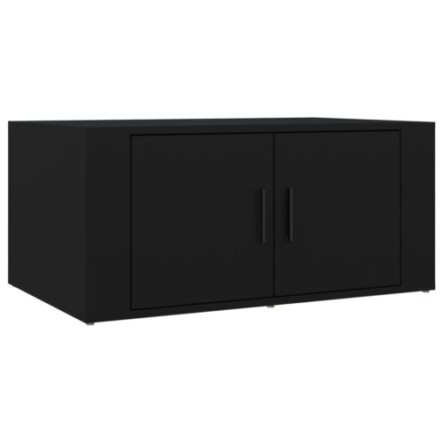 Coffee Table Black 80x50x36cm Engineered Wood - Image 2