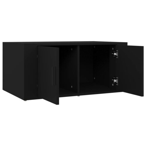 Coffee Table Black 80x50x36cm Engineered Wood - Image 6