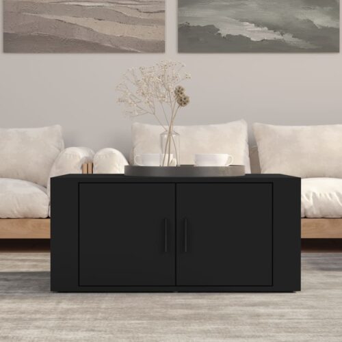 Coffee Table Black 80x50x36cm Engineered Wood - Image 10