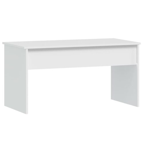 Coffee Table White 102x50.5x52.5cm Engineered Wood - Image 3