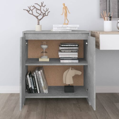 Sideboard Concrete Grey 70x41x75cm Engineered Wood - Image 3