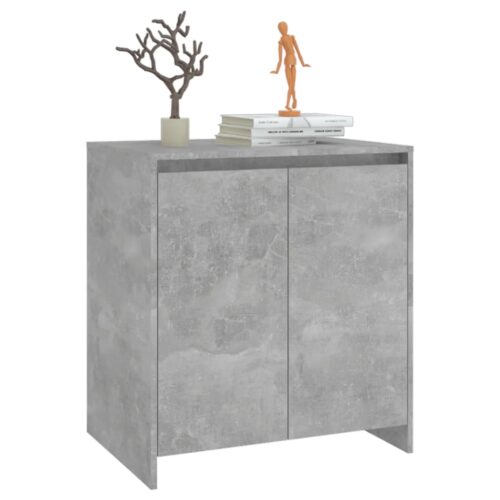 Sideboard Concrete Grey 70x41x75cm Engineered Wood - Image 4
