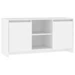 TV Cabinet White 102x37.5x52.5cm Engineered Wood