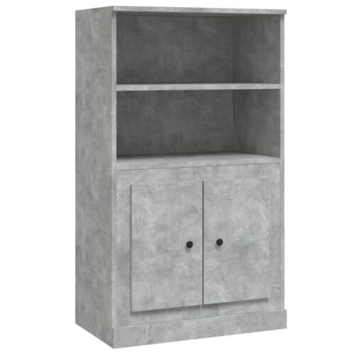 vidaXL Highboard Concrete Grey 60x35.5x103.5 cm Engineered Wood - Image 2