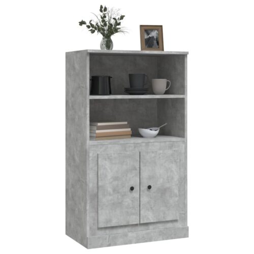 vidaXL Highboard Concrete Grey 60x35.5x103.5 cm Engineered Wood - Image 4
