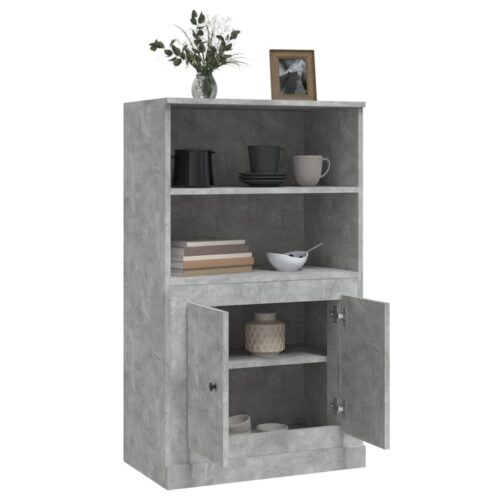 vidaXL Highboard Concrete Grey 60x35.5x103.5 cm Engineered Wood - Image 5