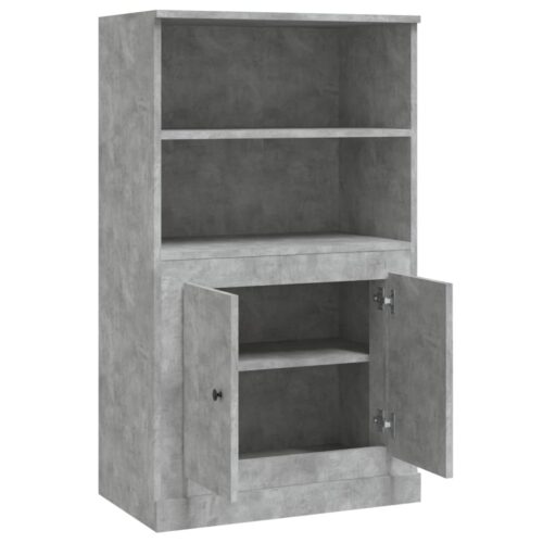 vidaXL Highboard Concrete Grey 60x35.5x103.5 cm Engineered Wood - Image 8