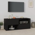 TV Cabinet Black 100x35x40cm Engineered Wood
