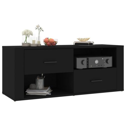 TV Cabinet Black 100x35x40cm Engineered Wood - Image 4