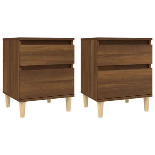 Bedside Cabinets 2pcs Brown Oak 40x35x50cm