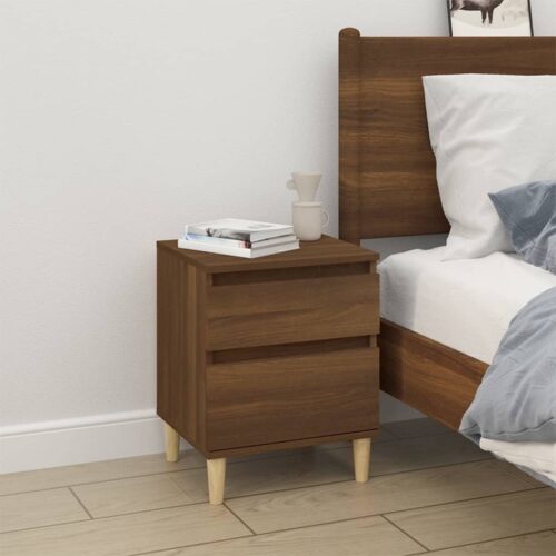 Bedside Cabinets 2pcs Brown Oak 40x35x50cm - Image 3