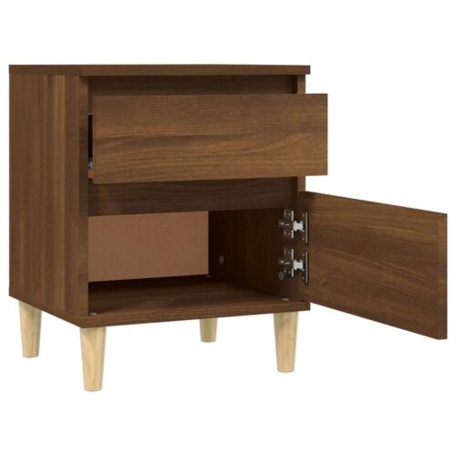 Bedside Cabinets 2pcs Brown Oak 40x35x50cm - Image 8