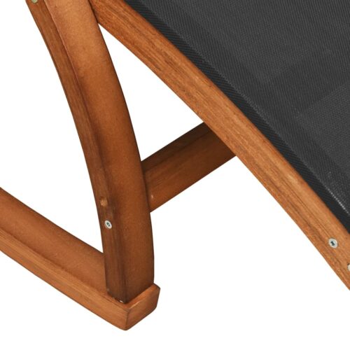 Rocking Chair Grey Textilene Solid Wood Poplar - Image 7