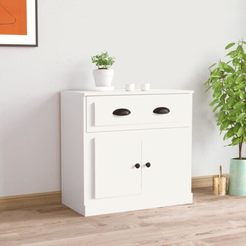Sideboard White 70x35.5x67.5cm Engineered Wood