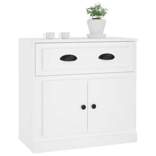 Sideboard White 70x35.5x67.5cm Engineered Wood - Image 4