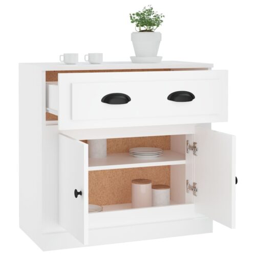 Sideboard White 70x35.5x67.5cm Engineered Wood - Image 5