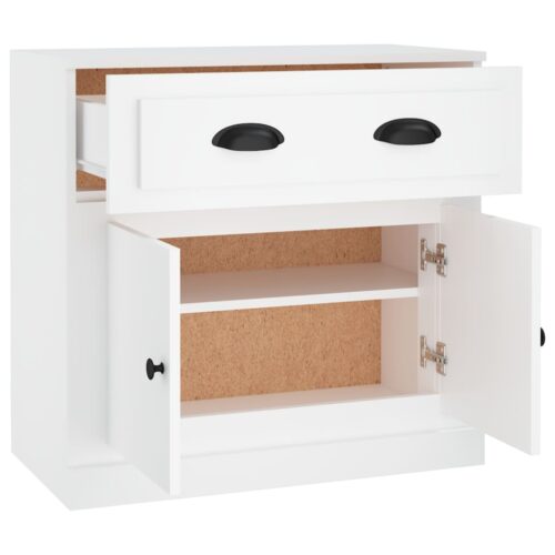 Sideboard White 70x35.5x67.5cm Engineered Wood - Image 8