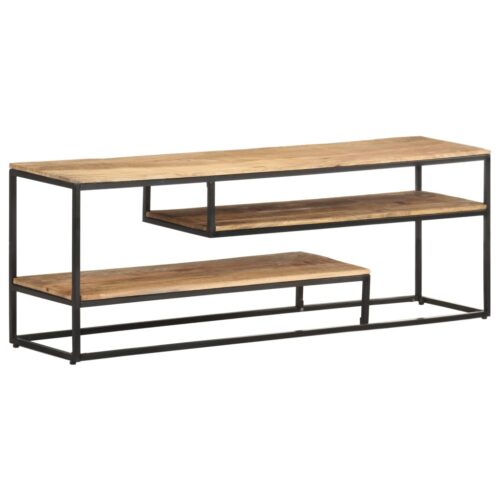 TV Cabinet 130x30x45cm Rough Mango Wood - Image 9