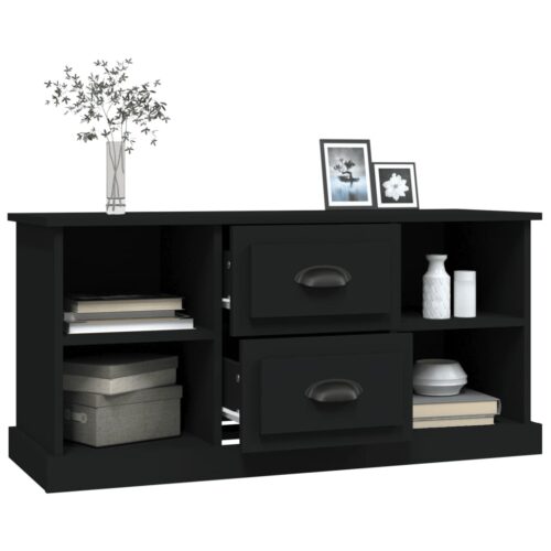 TV Cabinet Black 99.5x35.5x48cm Engineered Wood - Image 5