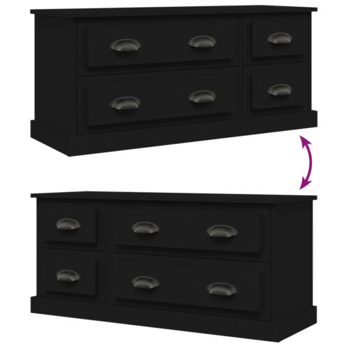 TV Cabinet Black 100x35.5x45cm Engineered Wood - Image 8