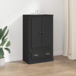 Highboard Black 60x35.5x103.5cm Engineered Wood