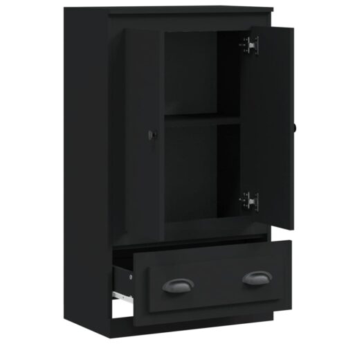 Highboard Black 60x35.5x103.5cm Engineered Wood - Image 8