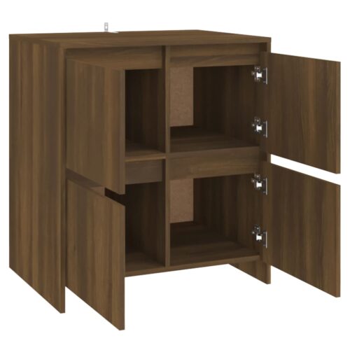 Sideboard Brown Oak 70x41x75cm Engineered Wood - Image 5