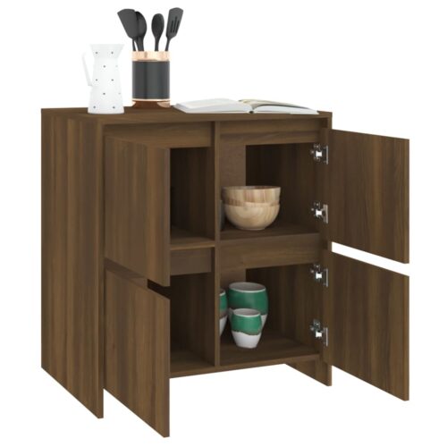 Sideboard Brown Oak 70x41x75cm Engineered Wood - Image 6