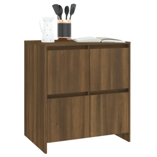 Sideboard Brown Oak 70x41x75cm Engineered Wood - Image 7