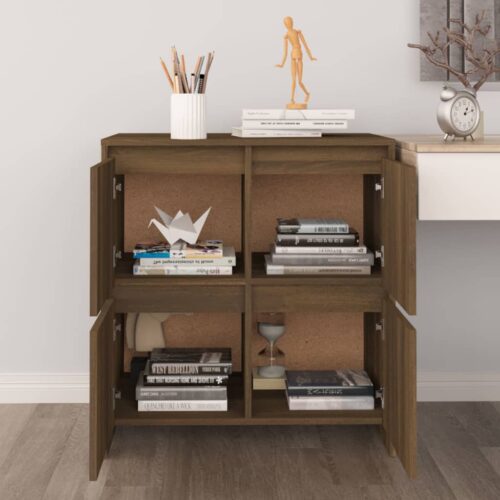 Sideboard Brown Oak 70x41x75cm Engineered Wood - Image 9