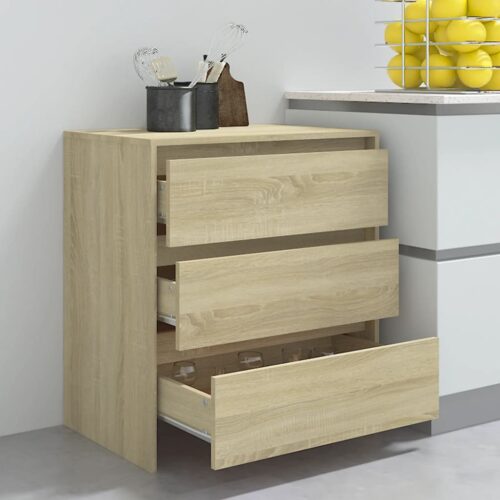 Wooden Sideboard Buffet Cabinet Storage Drawers Hallway Cupboard Shelf Table - Image 8