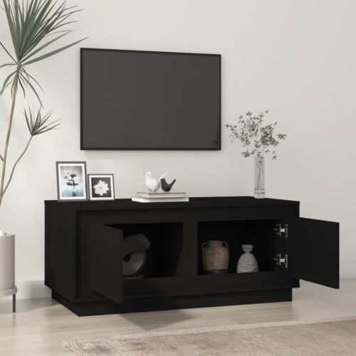 Coffee Table Black 102x50x44cm Engineered Wood - Image 10