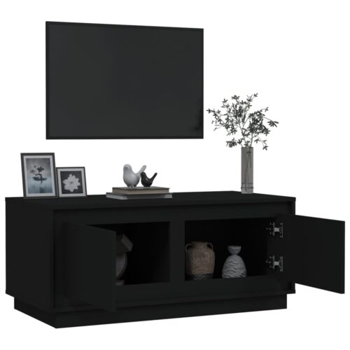 Coffee Table Black 102x50x44cm Engineered Wood - Image 8