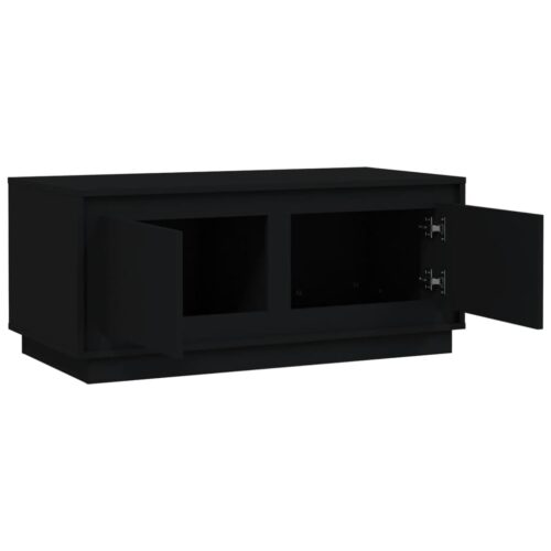 Coffee Table Black 102x50x44cm Engineered Wood - Image 5