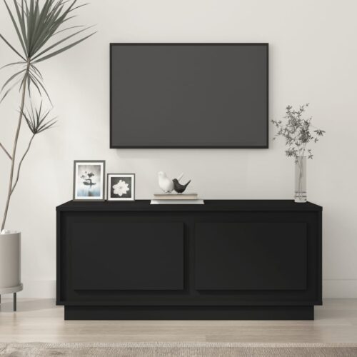 Coffee Table Black 102x50x44cm Engineered Wood - Image 11