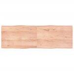 Table Top Light Brown 180x60x(2-6)cm Treated Solid Wood DIY Desk Panel Board