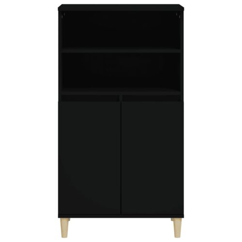 Highboard Black 60x36x110cm Engineered Wood - Image 3