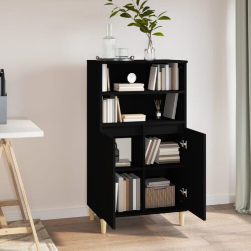 Highboard Black 60x36x110cm Engineered Wood - Image 5