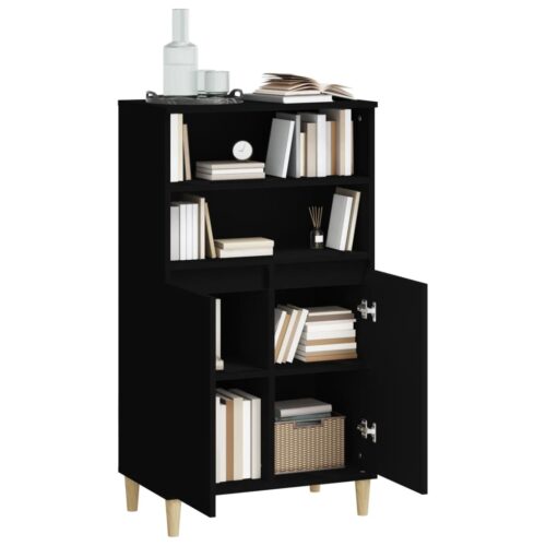 Highboard Black 60x36x110cm Engineered Wood - Image 6
