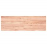 Table Top Light Brown 180x60x6cm Treated Solid Wood Oak DIY Desk Panel Board