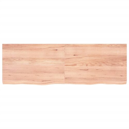 Table Top Light Brown 180x60x6cm Treated Solid Wood Oak DIY Desk Panel Board