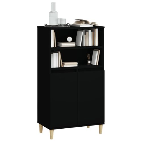 Highboard Black 60x36x110cm Engineered Wood - Image 7