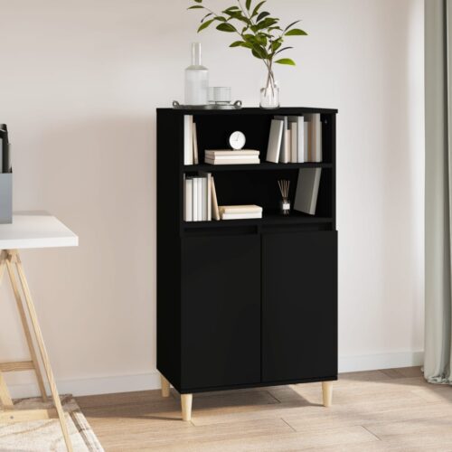 Highboard Black 60x36x110cm Engineered Wood - Image 11