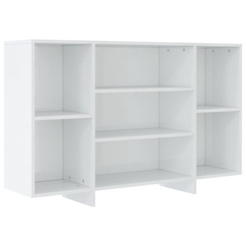 High Gloss Sideboard Buffet Cabinet Storage Wooden Rack Display Book Shelf White
