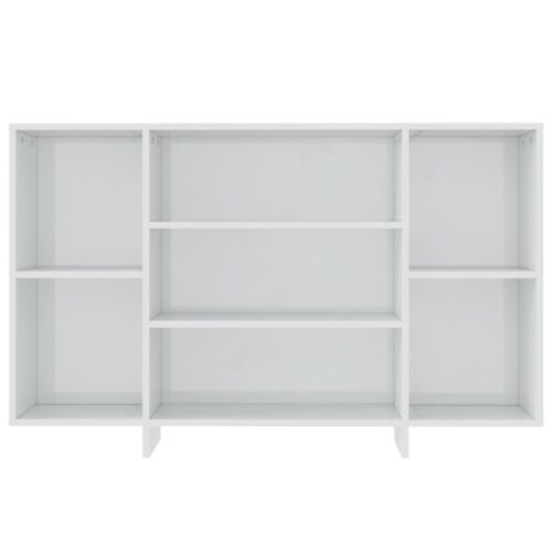 High Gloss Sideboard Buffet Cabinet Storage Wooden Rack Display Book Shelf White - Image 5