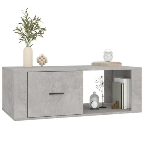 Coffee Table Concrete Grey 100x50.5x35cm Engineered Wood - Image 4