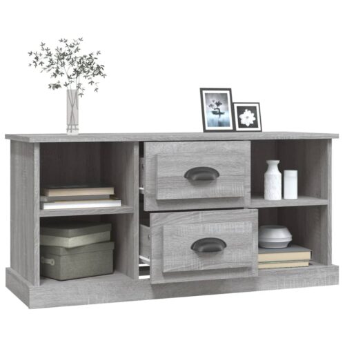 TV Cabinet Grey Sonoma 99.5x35.5x48cm Engineered Wood - Image 5